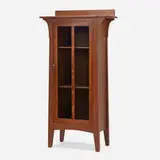 Limbert, Bookcase, model 357, c. 1910, oak, glass, copper