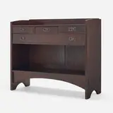 Serving table, model 808 by Gustav Stickley, c. 1906, oak, iron, sold Mar 2024