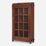 Bookcase, model 326 1/2 by L. & J.G. Stickley from the Onondaga Shops, c. 1908, oak, glass, copper, brass, sold Mar 2024