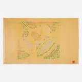 Frank Lloyd Wright, Architectural presentation drawing for the Fine Arts Center, Arizona State University, Tempe, c. 1959, colored pencil and ink on paper
