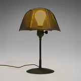 Henry G. Cleaveland, Table lamp, c. 1910, patinated bronze, brass, mesh screen