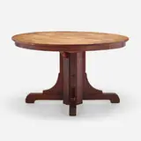 Dining table by Gustav Stickley, c. 1914, oak, sold Mar 2024