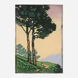 Margaret Jordan Patterson, Mountain Path, 1911-1921, woodcut in colors