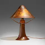 Rare and Early table lamp by Dirk van Erp and Eleanor Elizabeth D'Arcy Gaw, sold Mar 2024