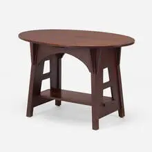 Table, model 146 by Limbert, c. 1910, oak, sold Mar 2024