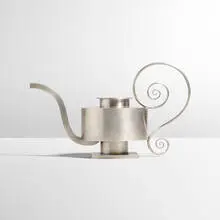 John Prip, Experimental teapot, c. 1975, sterling silver