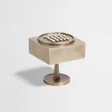John Prip, standing lidded box, 1960, nickel-plated brass
