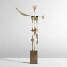 John Prip, Untitled (Sculptural Form), c. 1970, nickel-plated brass