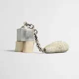 John Prip, Box Chained to a Stone, 1973, bronze, sterling silver, bone, granite