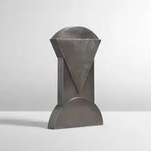 John Prip, Geometric box, 1988, pewter