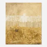Giuseppe Banchieri, Landscape with Bicycles, 1957, oil on linen