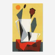 Kenneth Stubbs, Geometric Composition, 1953, tempera on Masonite