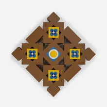George Earl Ortman, Untitled, c. 1965, acrylic on canvas mounted to wood