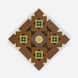 George Earl Ortman, Untitled, c. 1965, acrylic on canvas mounted to wood