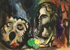 John Piper, Untitled, while the background figures are drawn from a large screenprint