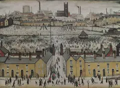 Untitled by L. S. Lowry, Laurence Stephen Lowry RA (1887-1976) 'Britain at Play' offset lithograph, sold Oct 2020