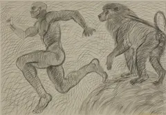 Elisabeth Frink, Untitled, pencil 70 x 99cm .