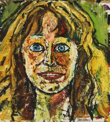 Untitled by John Bratby, oil on canvas 43 x 38.5cm ., sold Oct 2020