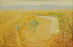 Untitled by Lionel V. Bulmer, oil on board 51 x 76cm ., sold Oct 2020