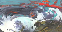 Untitled by Maggi Hambling, oil on board 7.2 x 13.8cm ., sold Oct 2020