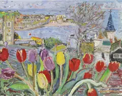 Linda Weir, Untitled, oil on board 40.3 x 50.5cm .