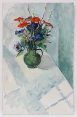 Untitled by Pamela Chard, Pamela Chard (1926-2003) Still life oil on board 100 x 62cm, sold Oct 2020
