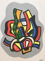 Fernand Léger, Architectural Composition, 1950, Oil on canvas Marked lower right F.Leger 50