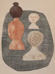 Massimo Campigli, Donne a Ischia,, 1952, lithograph
