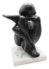 Elbert Weinberg, Entwined Woman, Bronze on marble base