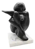 Elbert Weinberg, Entwined Woman, Bronze on marble base