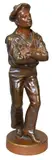 Jean Garnier, La Gigue, Bronze on wood base, depicting a young boy in sailor uniform