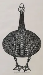 Jacques Hnizdovsky, Goose, 1970, Pencil