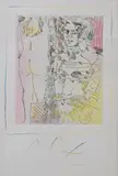 Peter Max, Homage to Picasso, Mixed media, watercolor, colored pencil, hand colored etching