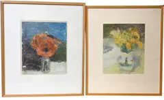 David Fertig, Flowers in a Quimper Pitcher, 1986, Oil on paper