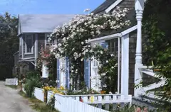 Rose Cottage by Lori Zummo, Oil on board, offered May 2026