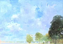David Fertig, Strong Wind in July, 1979, Oil on canvas