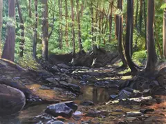 David Zimmerman, Zachary Taylor Run: Summer, Oil on canvas