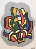 Fernand Léger, Architectural Composition, 1950, Oil on canvas Marked lower right F.Leger 50