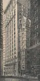 Richard Haas, Corner of William and Maiden Lane, 1974, Etching