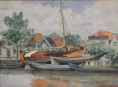 Charles H. Ebert, Hamburg Cove, Connecticut, Watercolor on paper Original label verso