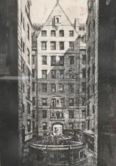 Dakota Courtyard by Richard Haas, 1971, Etching, offered May 2026