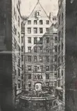 Richard Haas, Dakota Courtyard, 1971, Etching