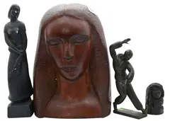 Henry Schonbauer, Four: Henry Schoenbauer (Hungarian 1894-1973) Art Deco Dancing Figure, Bronze
