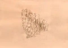 Rosemarie Castoro, Mountain Wedge, 1980, Pencil collage on Strathmore paper
