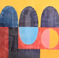 Terry Parmelee, Spring Things, circa 1980, Woodcut in color on Goyu paper