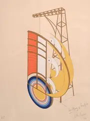 Alice Aycock, The Theory of Twilight, 1983, Screenprint, artist proof