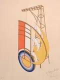 Alice Aycock, The Theory of Twilight, 1983, Screenprint, artist proof