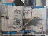 Frances Kornbluth, Transition, Watercolor, gouache, collage on paper