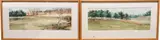 Autumn's End by Laura J. Eden, circa 1980, Watercolor on paper diptych Each, offered Mar 2026