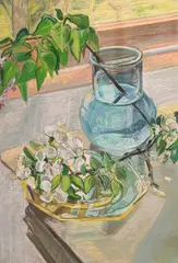 Diane Townsend, Vermont Apple Blossoms, Pastel on paper Label verso with artist's name and title